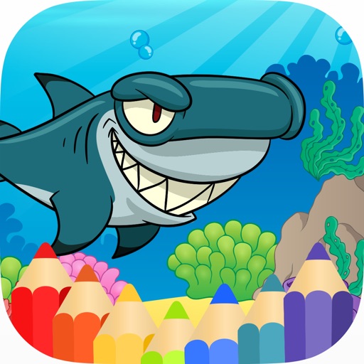 鯊魚着色书游戏为儿童 2017