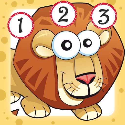 儿童2-5岁博弈的大草原的动物：学会数数1-10的幼儿园，学前班或幼儿园与狮子，大象，鳄鱼，河马，斑马，猴子和鹦鹉在丛林，野生动物园或沙漠
