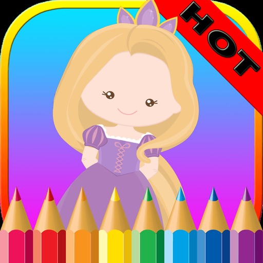 公主彩图 - 字母绘图页和绘画教育教学技能比赛对于儿童幼儿